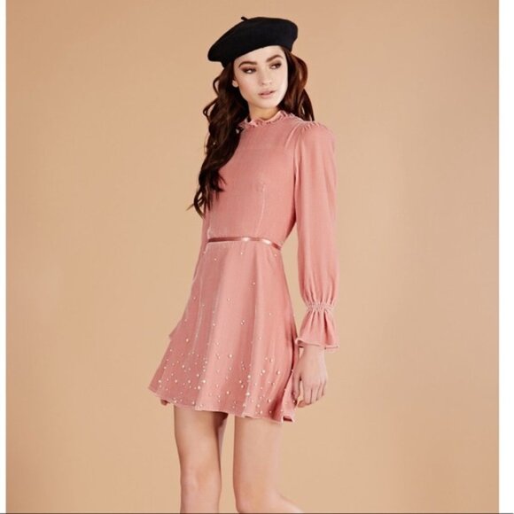 Revolve Dresses & Skirts - Revolve Donna Mizani Stardust Pearl Velvet Dress Small